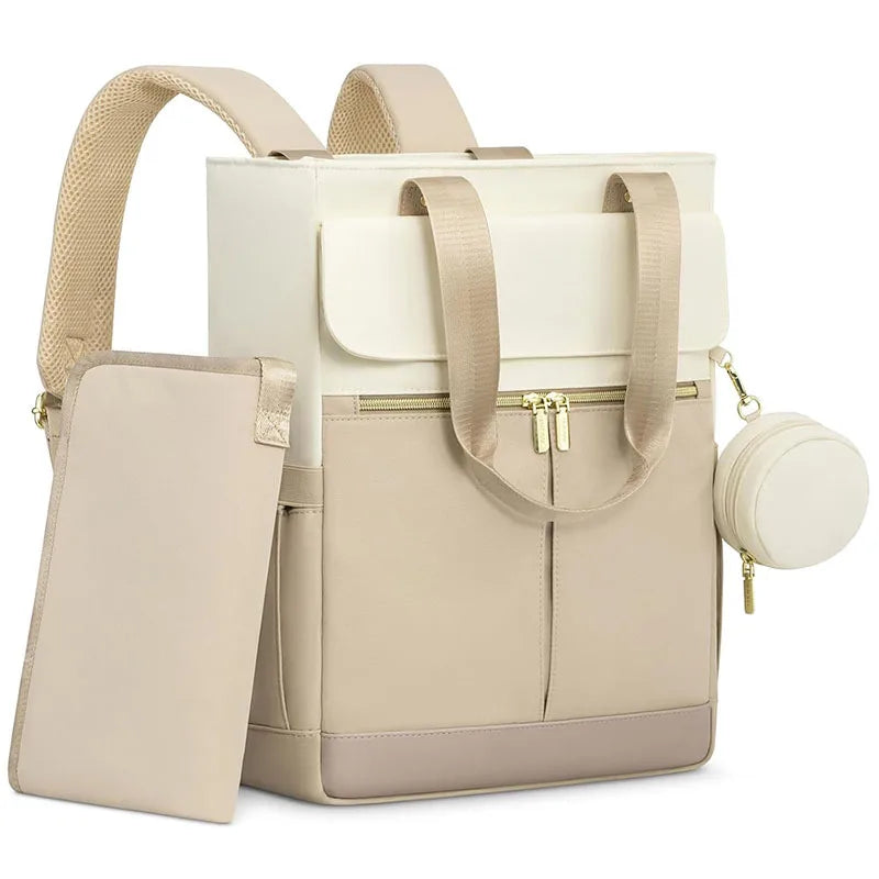 Laptop bag, travel and leisure mommy bag, diaper bag, men's and women's fashionable backpack