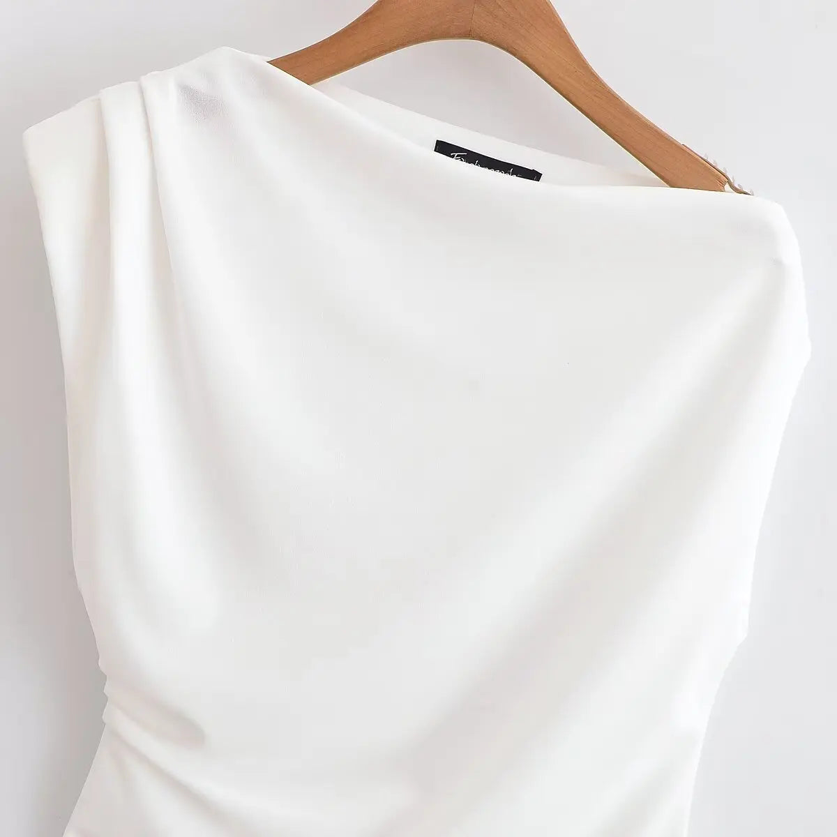 Women's Tops T-shirt Summer New Chic Slim Ruched Fashion Joker Summer T-shirt Tops Women's Street Fashion Youth Travel Tops