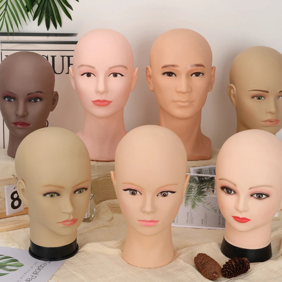 Mannequin Head With Tripod For Making Wig Hat Glasses Mask Display Cosmetology Manikin Head For Makeup Practice Wig Install Kit