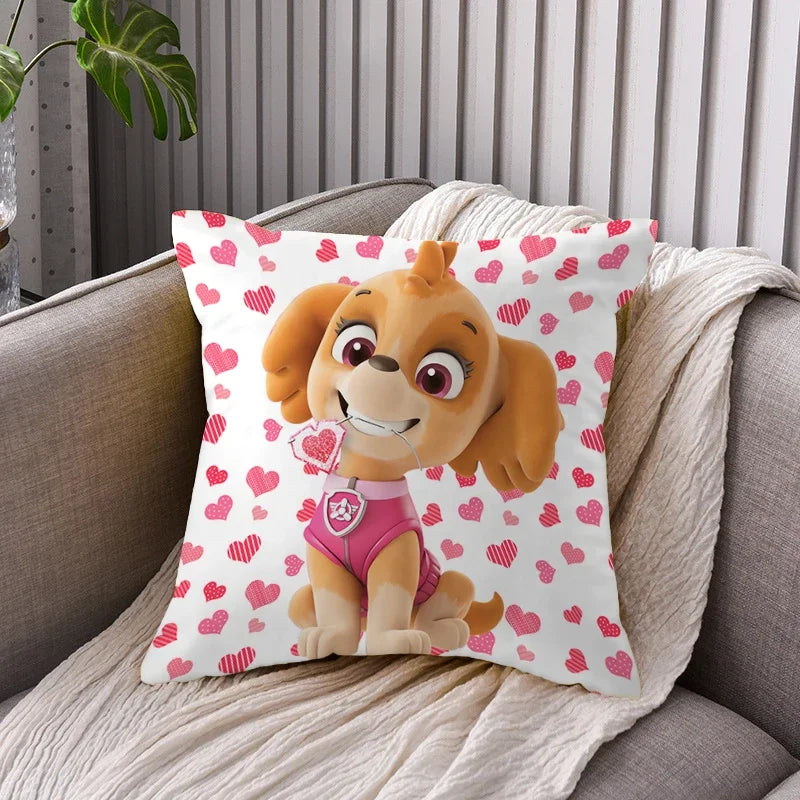 Paw Patrol PillowCase Chase Skye Cartoon Cute Throw Cushion Cover Pillowslip ForLiving Room Sofa Home Decor Kids Birthday Gifts