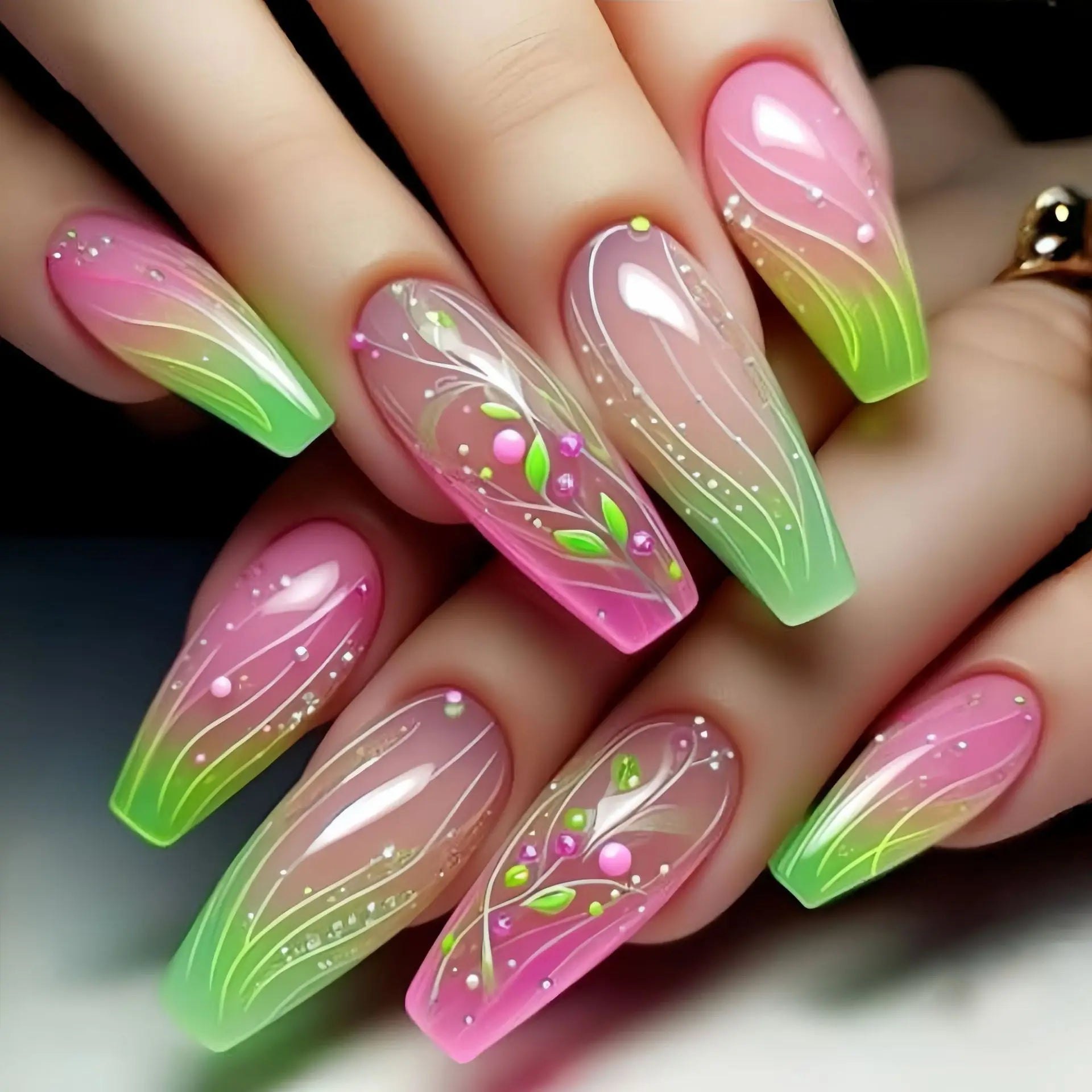 Gradient Y2K Press-On Nails