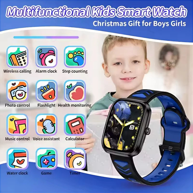 Kids Smart Watch Child HD Touch Screen Heart Rate Games Smart Band Music Watch Boy Girl Gift Children Smartwatch For iOS Android