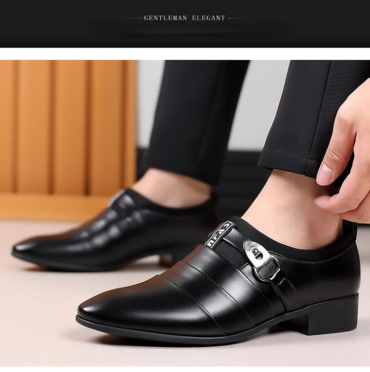 Zapatos de vestir para hombre, mocasines formales para traje de boda para hombre, zapatos de oficina para boda, mocasines sin cordones, zapatos de vestir elegantes para hombre