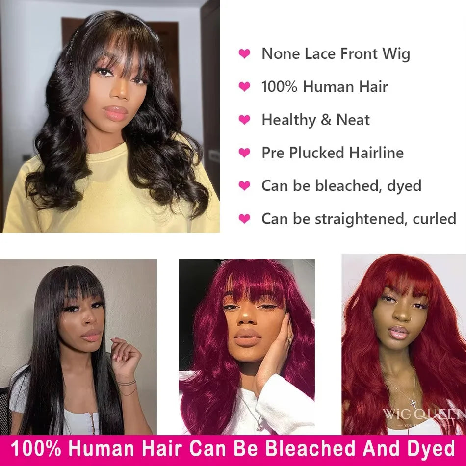 Body Wave Wig with Bangs