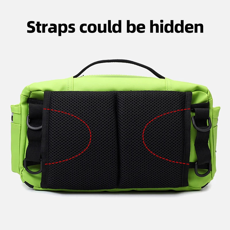 Fishing Lure Waist Bag Large Fish Box Accessories Outdoor Sports Tackle Gear Belt Bag Multi-pockets Crossbody Fishing Bag