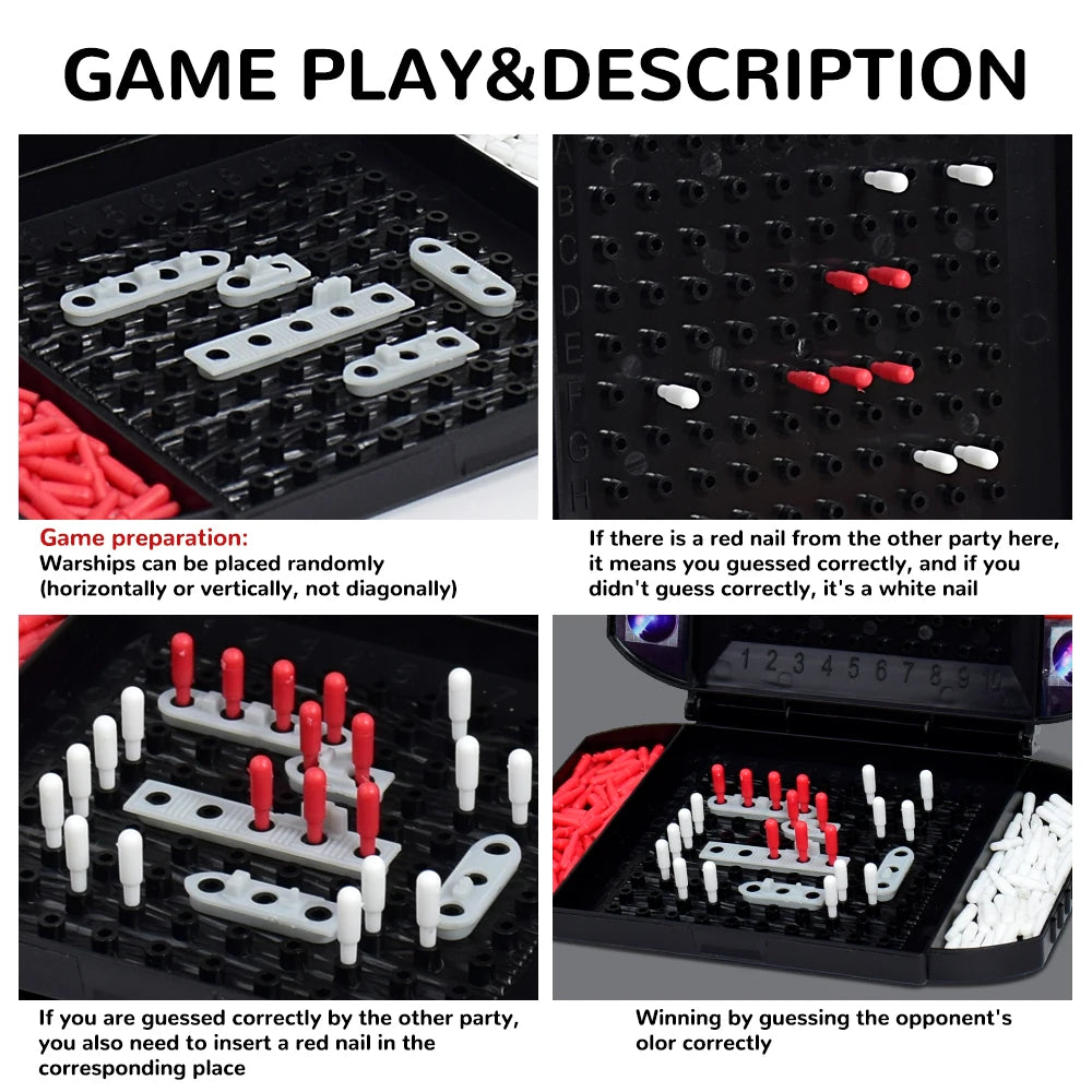 Children Interesting Warship Sea Ship Board Games Toys Two Player Battleship The Classic Naval Combat Strategy Table Game for Ki