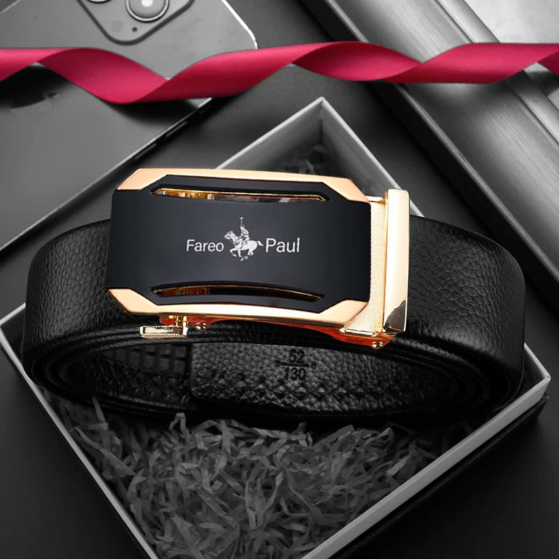 Men’s Automatic Buckle PU Leather Belt