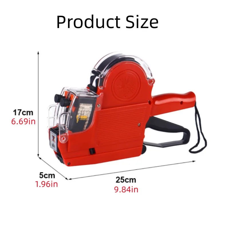 1 piece two line 10 character labeling machine price label gun label 2 lines suitable for retail store pricing label display too