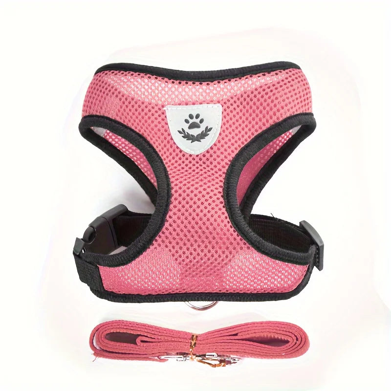 Arnés Ajustable para Gatos, Malla Transpirable Antiescape con Chaleco Reflectante y Correa de 1.5 m - Seguro, Duradero para Aventuras al Aire Libre