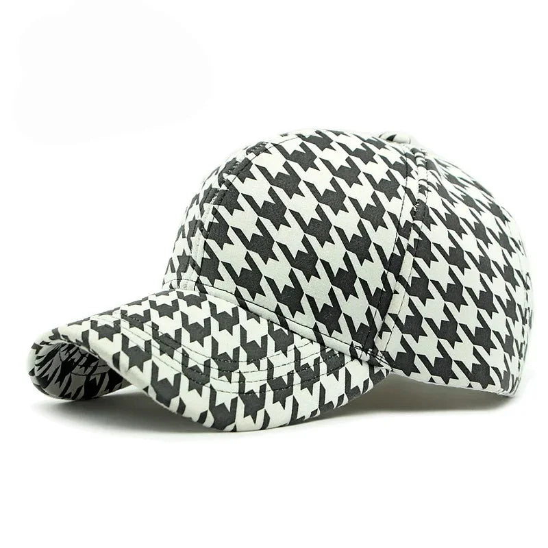 Classic Houndstooth Sun Cap