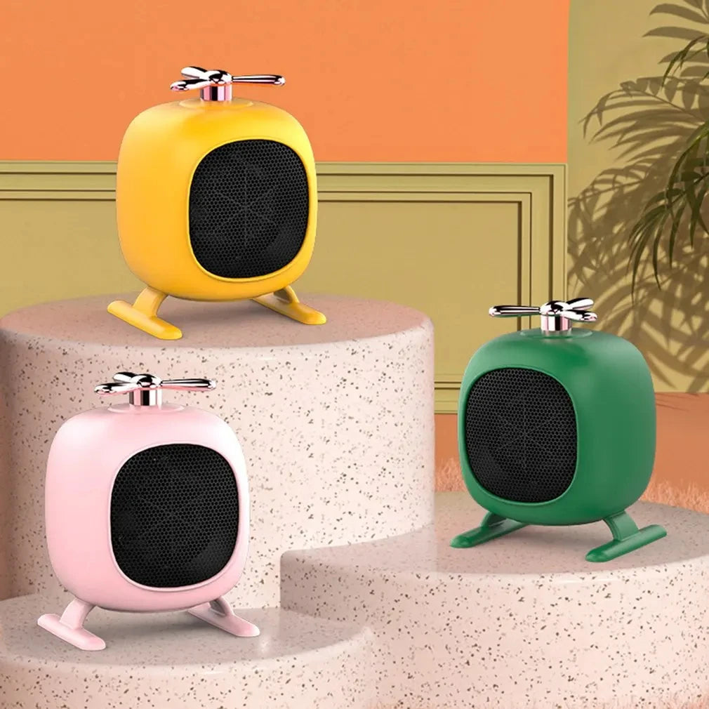 Mini bærbar elektrisk varmeovn – Søt, støysvak skrivebordsvarmer