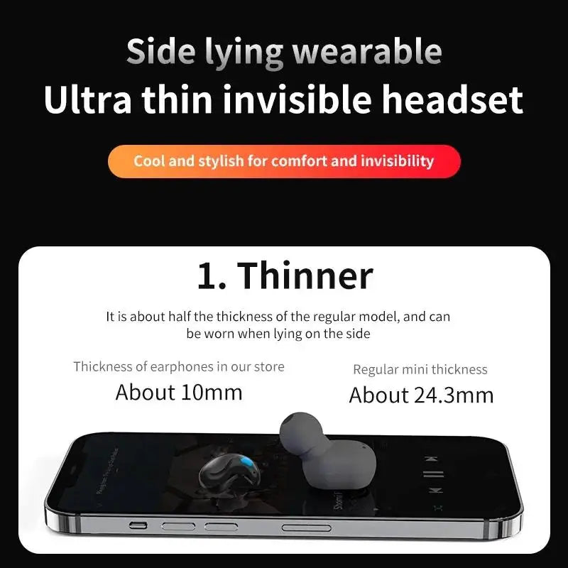 X55 Bluetooth Wireless Headphones Earbuds Ear Hooks Bluetooth Earphones Bass Noise Reduction Earbuds HiFi Stereo Headsets