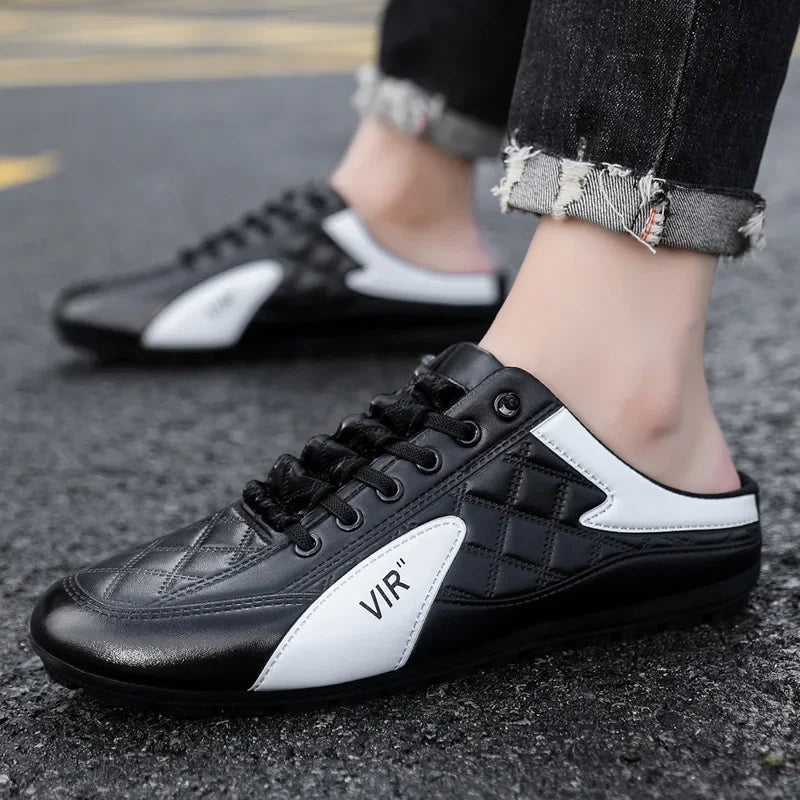 Men's Fashion Soft-soled Half Slippers Men Trendy Casual Shoes Soft Sole Non-slip Shoes New Outdoor Walking Shoes Zapatos Hombre
