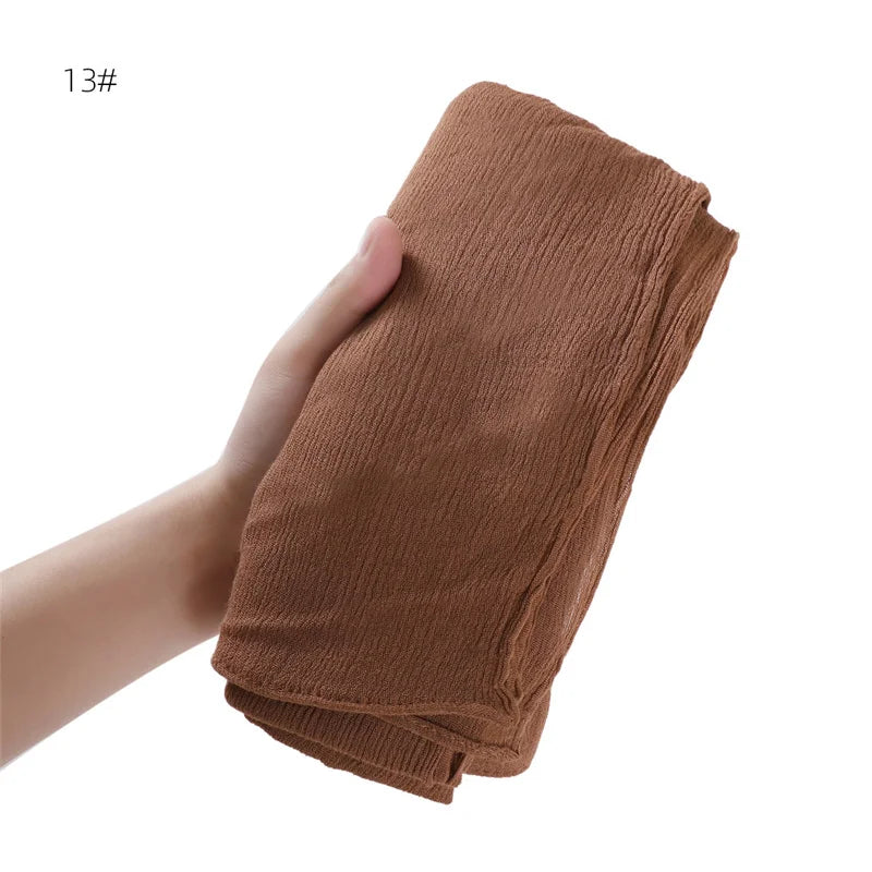 Pañuelo Hiyab de Algodón y Rayón de Color Liso para Mujer, Pañuelo Grande Musulmán, Chales, Diadema Musulmana para Mujer, Turbante Islámico, Pañuelo Bandana