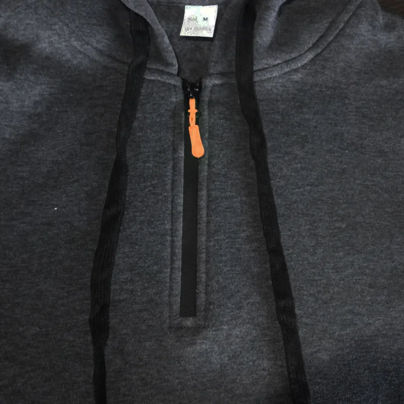Men's Hooded Sweatshirts for Men Streetwear Autumn Winter Punk Style Tracksuit Sportswear Zip Up Hoodie Male