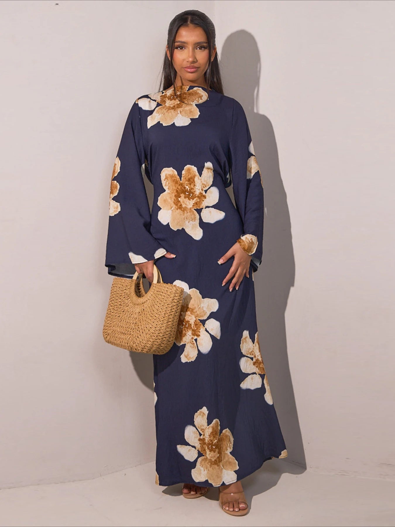 Eid Abaya Vestido de Fiesta Estampado para Mujer Jalabiya Musulmana Dubái Vestidos Largos Fiesta Caftán Kaftán Túnica Larga Árabe Vestidos de Ramadán 2025