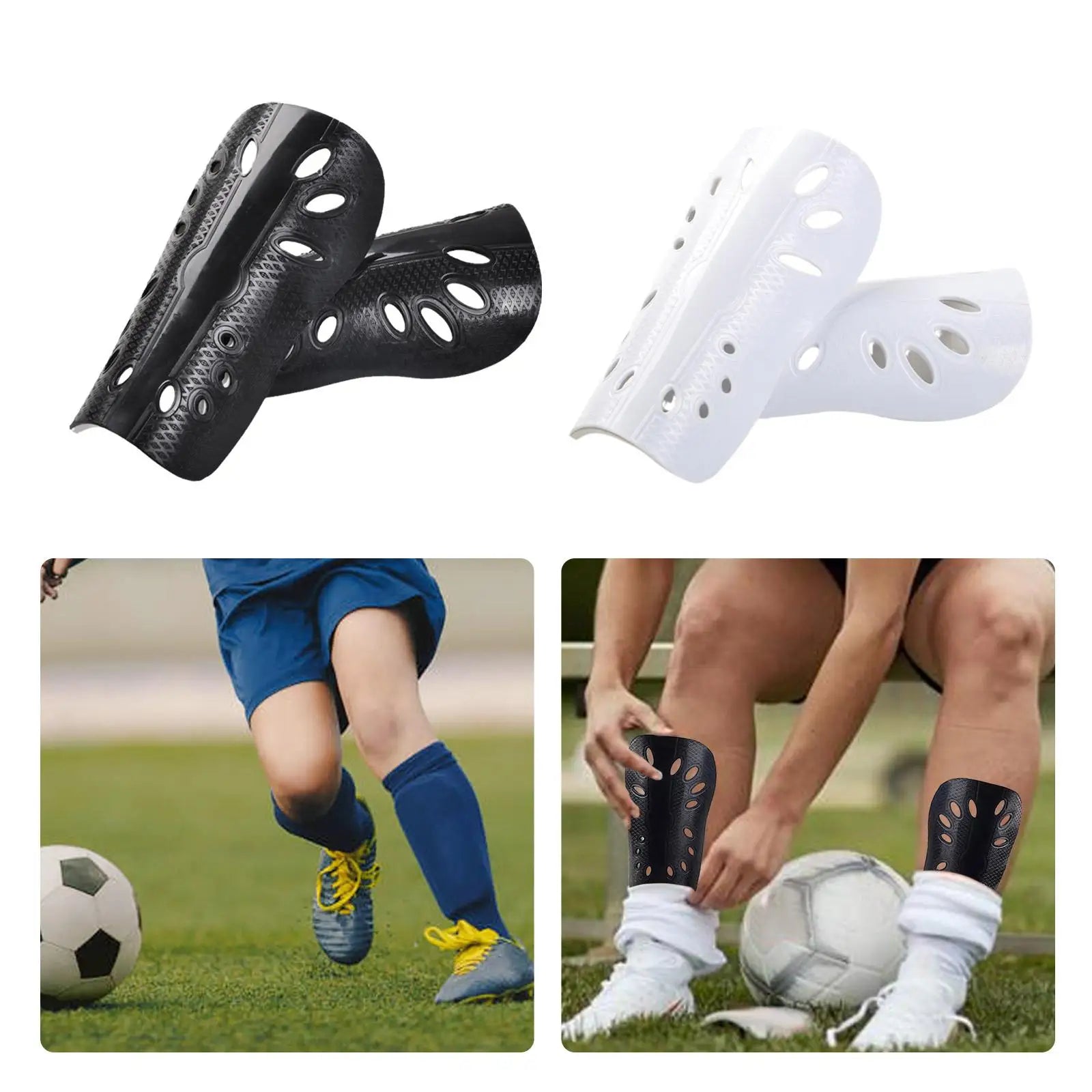 1 Pair Shin Pads for Football Protectors Pads Adult Kids Gear Breathable Sock Insert Board Training Legging Protective Gear