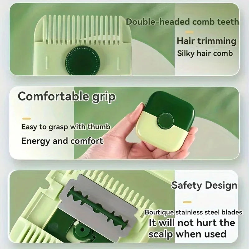 2-in-1 Hair Clipper Comb - Multifunctional Easy Daily Trimming Thinning Tool for All Hair Types