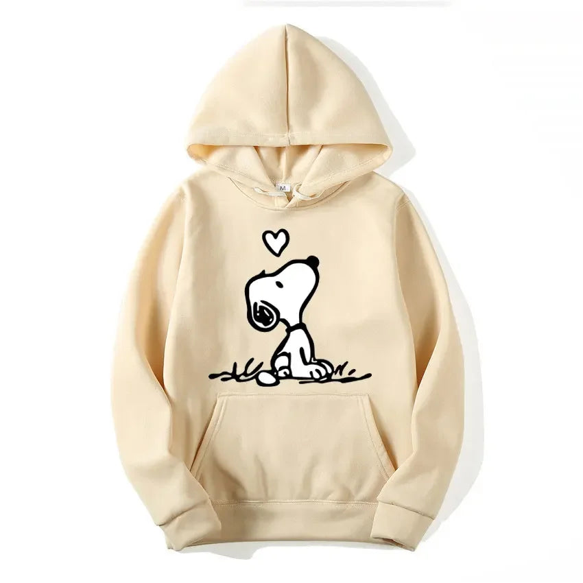 American Cartoon Comics Snoopy Hoodie Women Man Pullover Tops Spring Autumn Men New Casual Couple Sweatshirt Clothing