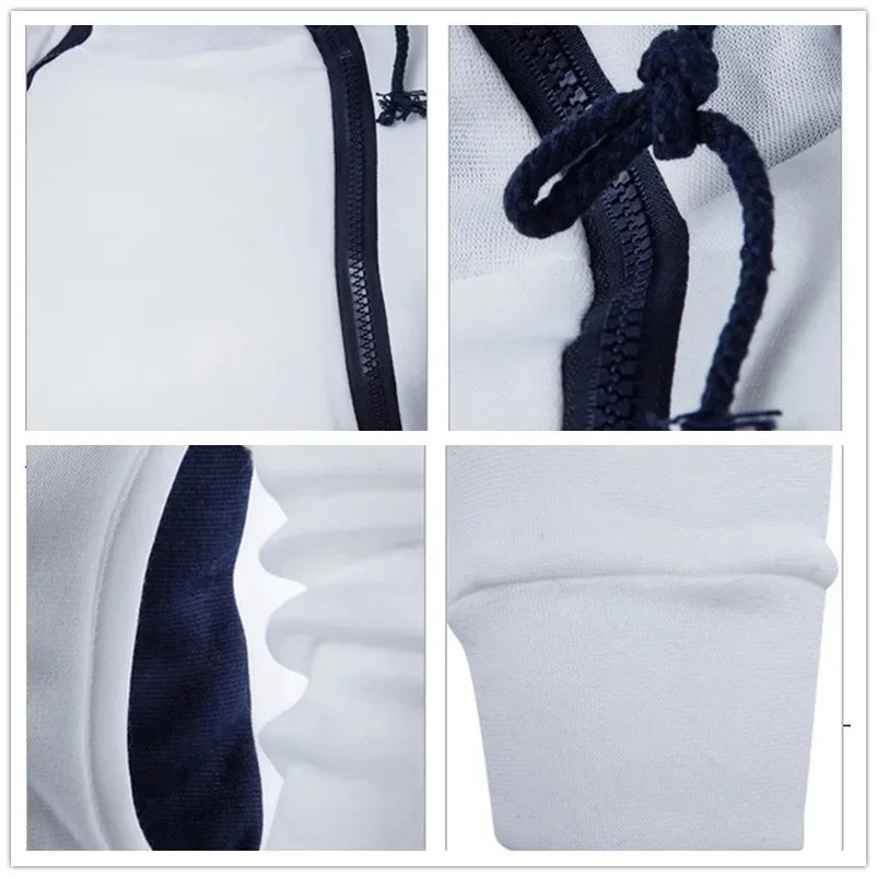 Men's Hoodies Long Sleeve Sweatshirts for Men Zipper Hooded Pullover High Neck Male Sweatshirt Top Jacket Coat Motocross Shirt