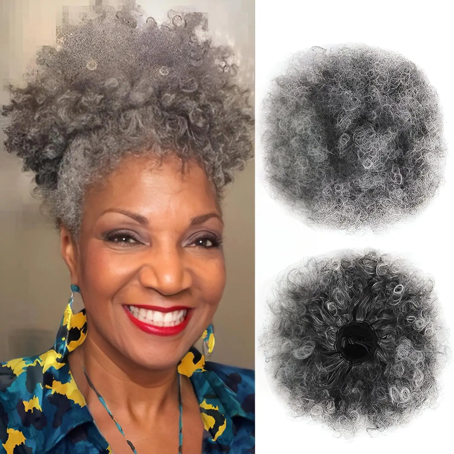 Synthetic Afro Puff Drawstring Ponytail for Black Women Short Kinky Curly Afro Ponytail Hair Puffs Afro Bun Ponytail