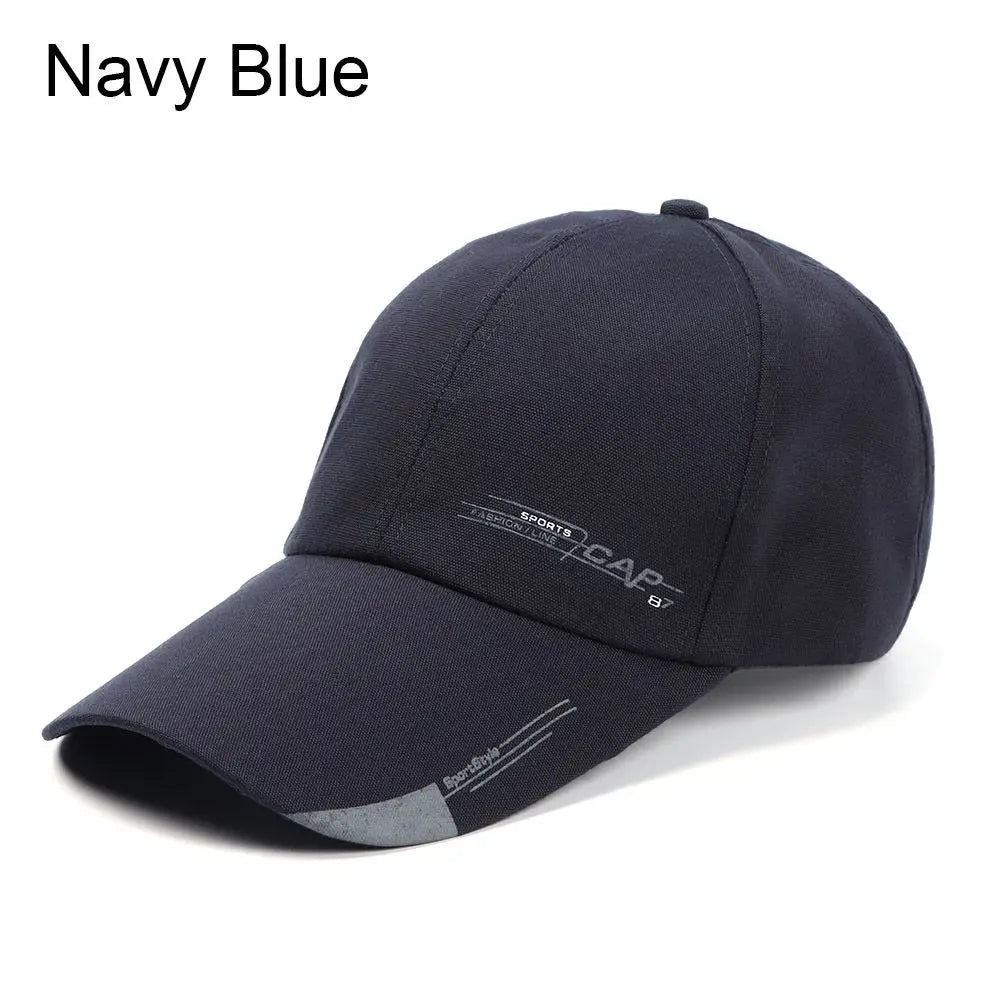 Long Brimmed Baseball Cap Fashion Versatile Solid Color Dad Hat Adjustable Sun Hat Leisure Outdoor