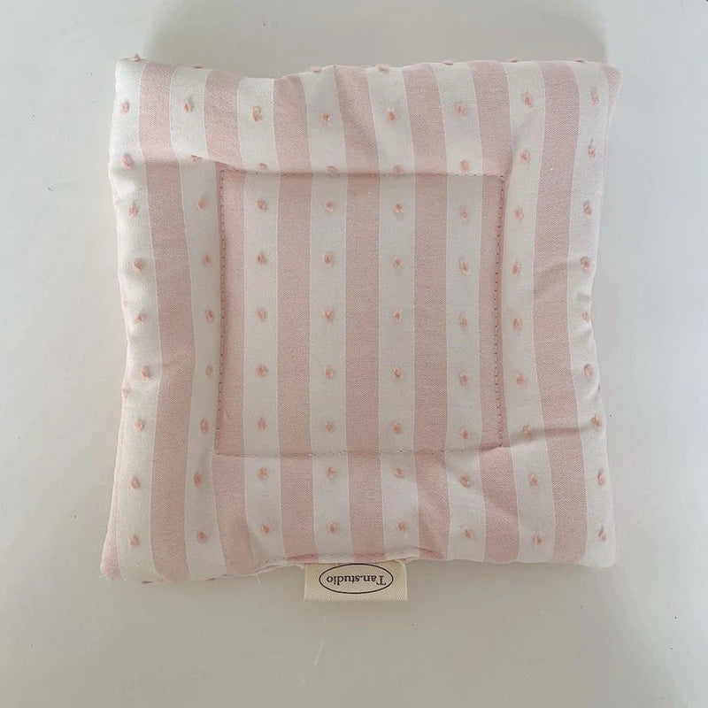 Dessous de verre style coréen fait main en coton à carreaux, coussin isolant, set de table, décoration de la maison, accessoire de cuisine