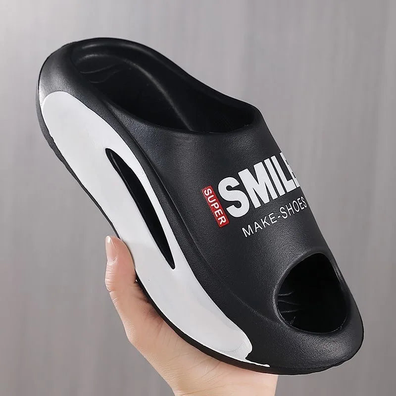 New Men's Slippers Casual Sports Summer Soft Bottom Cool Drag Anti Slip Indoor and Outdoor Durable Trendy Couple Slippers