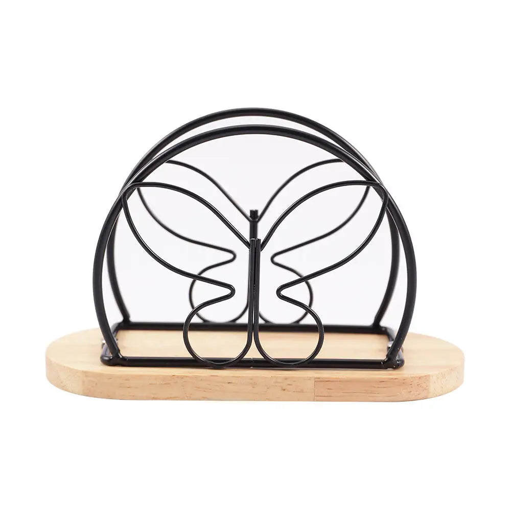 Napkin Holder, Suitable for Kitchen, Restaurant, and Outdoor Use, Matches Various Dining Room Decor Styles, Black,Gold