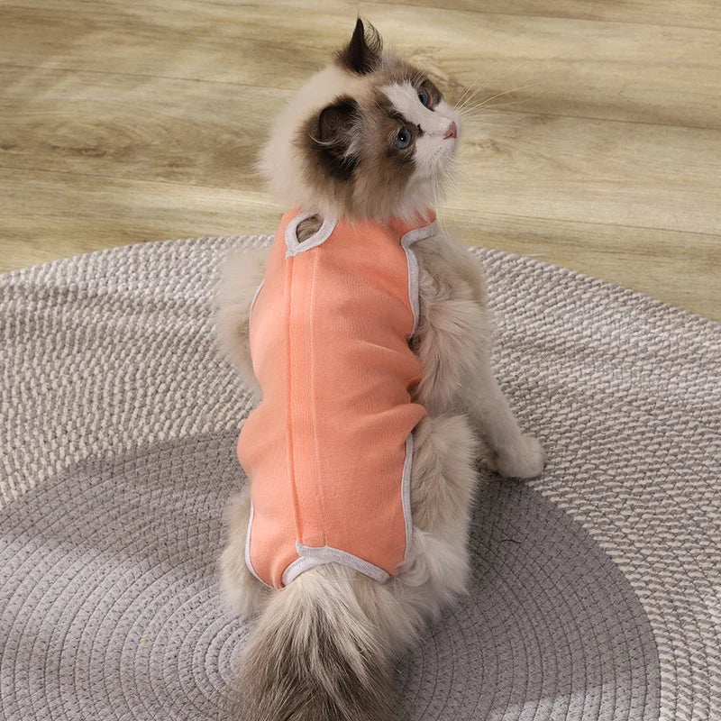 Kattunge-gjenopprettingsdrakter for valper, kjæledyrvest for katter, anti-slikking, kirurgi, gjenopprettingsklær, pustende kjæledyrpleie, jumpsuit for hunder, utstyr