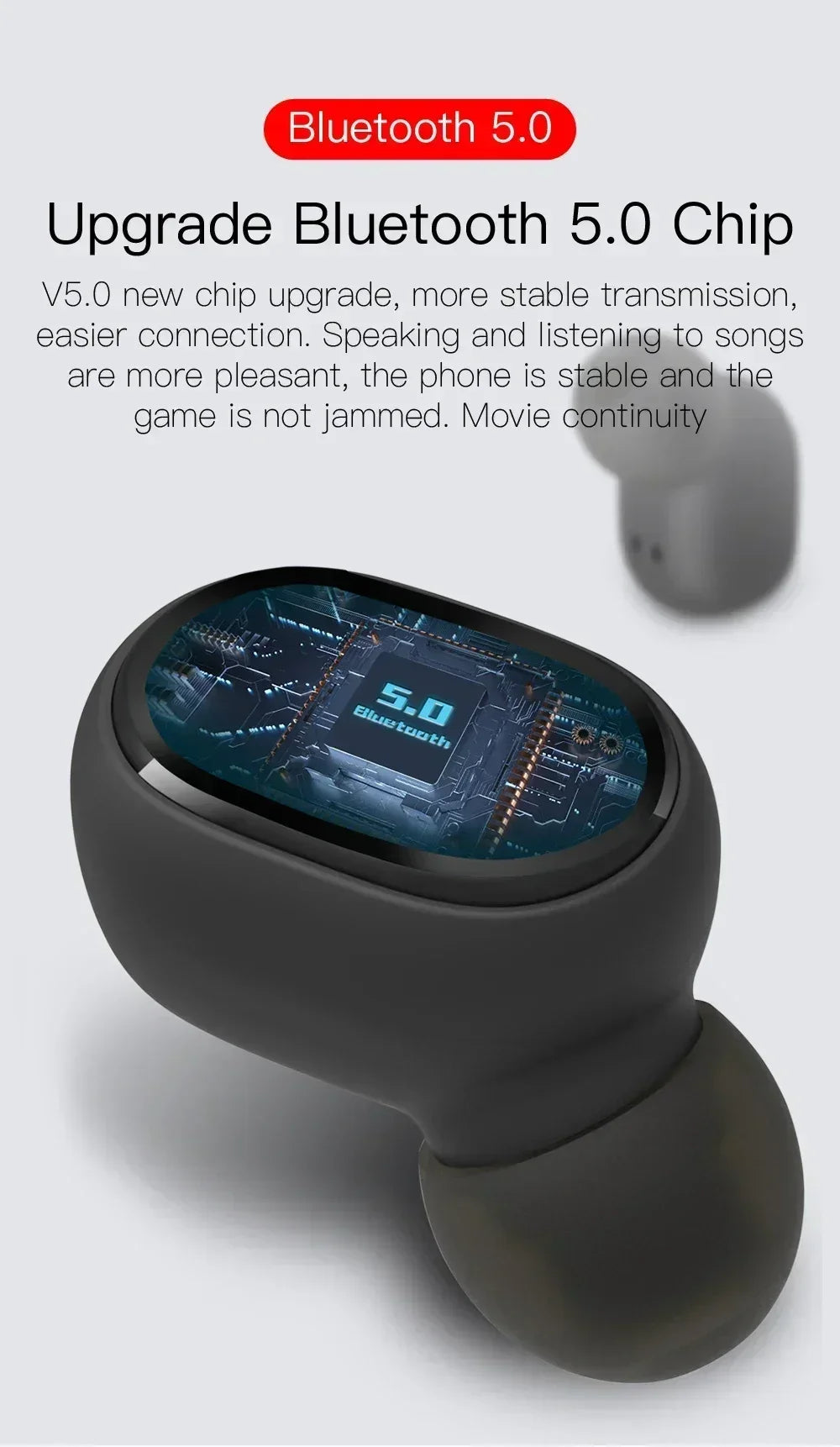 Auriculares inalámbricos Bluetooth E6S, auriculares Bluetooth TWS, audífonos inalámbricos con cancelación de ruido con micrófono