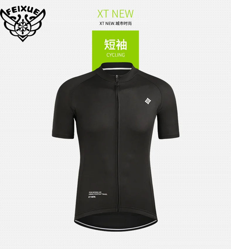 Maillot de Ciclismo para Hombre Transpirable Ropa de Bicicleta Sólido con Bolsillos Camiseta Superior de Ciclismo para Hombres Ropa de Ciclismo de Montaña