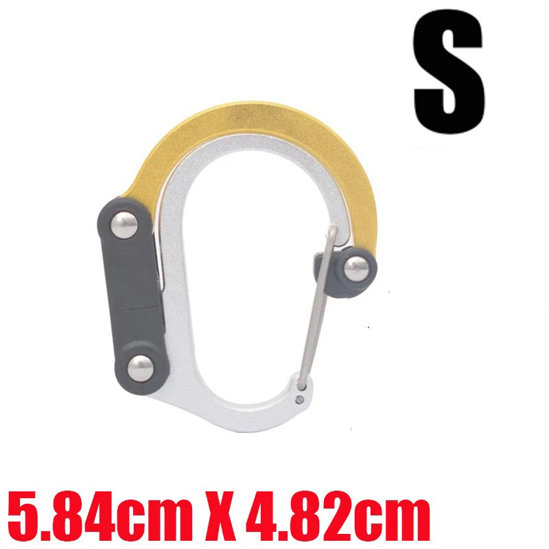 Mountaineering buckle Hybrid Gear Clip - Carabiner Rotating Hook Clip Non-Locking Strong Clips For Camping Fishing Hiking