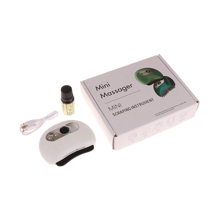 Masajeador eléctrico USB Guasha, piedra caliente, calentamiento por vibración, tabla de raspado, masaje de cuello y espalda, herramientas faciales Gua Sha para lifting facial