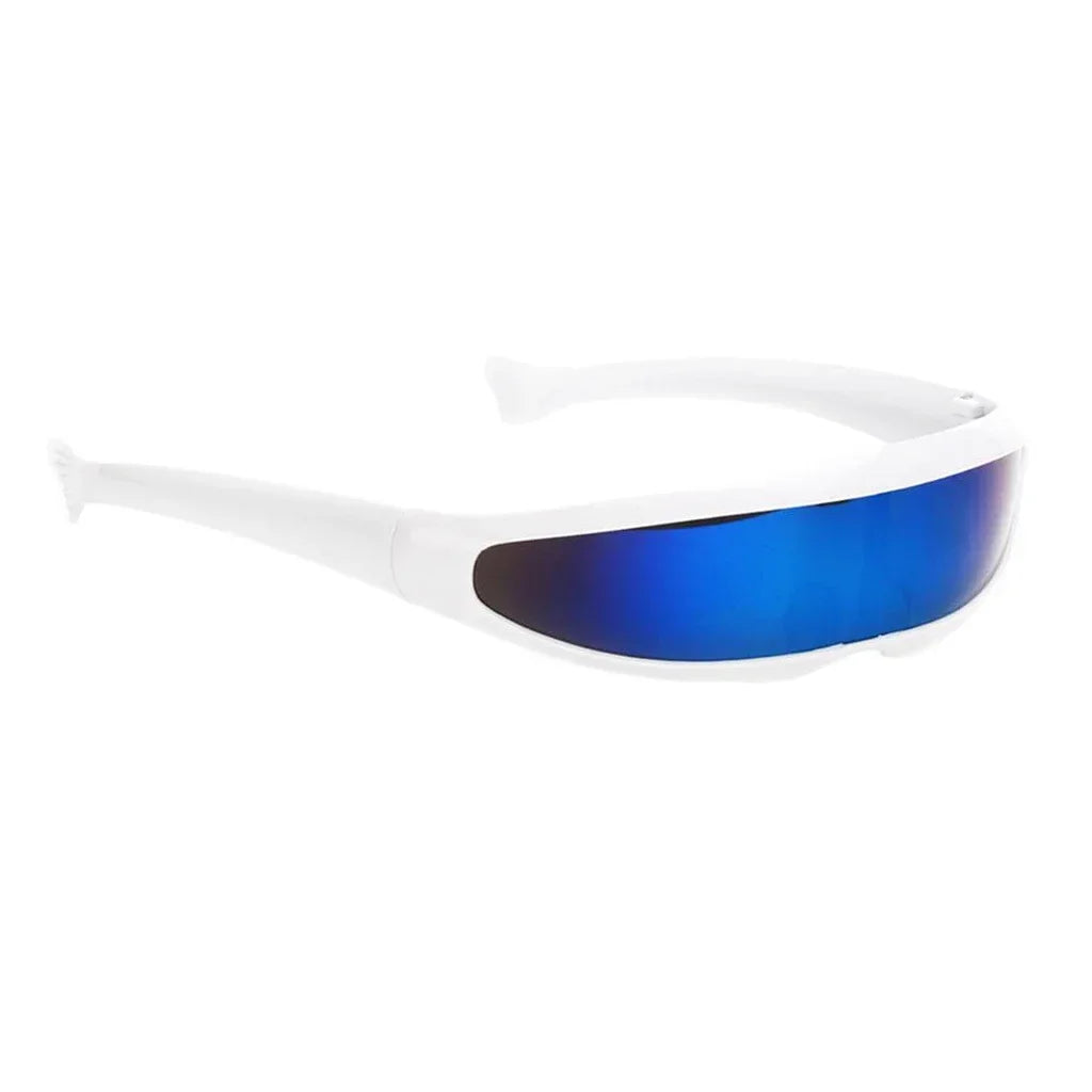 Personality Mirrored Lens Visor Sunglasses Laser Eyeglasses Futuristic Narrow Cyclops Glasses UV400 running cycling sunglasses