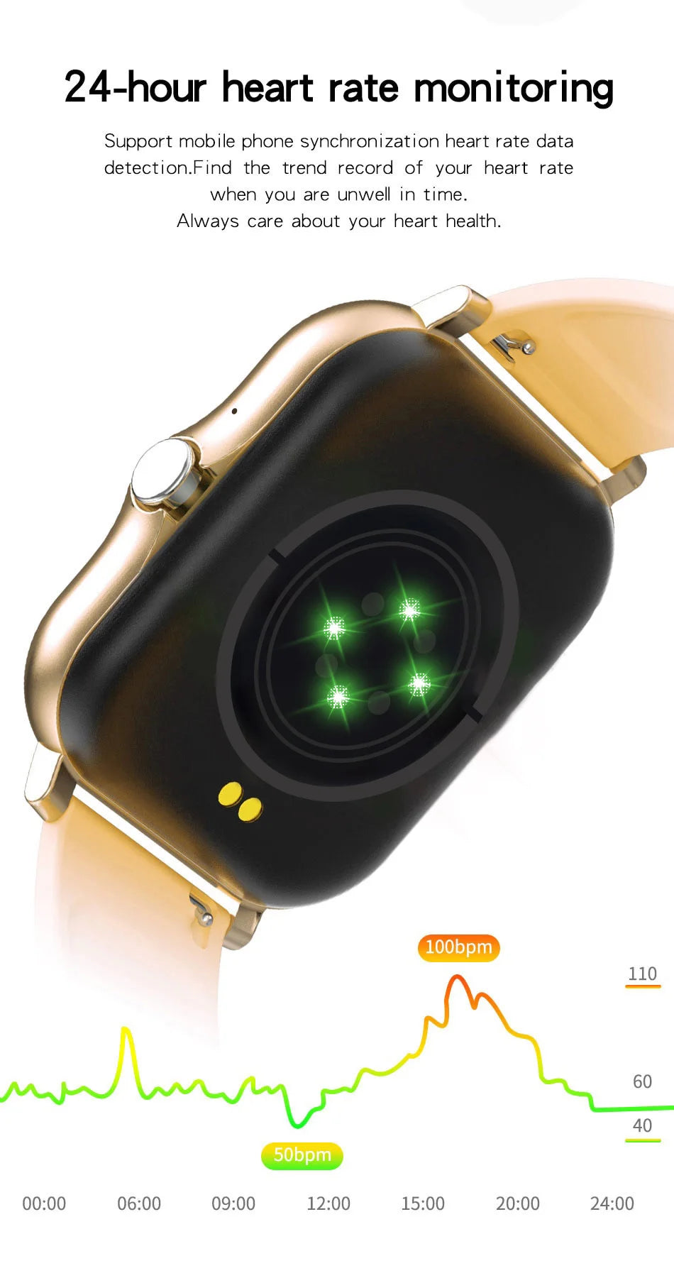 Smart Watch For Men Women Gift 1.44" Screen Full Touch Sports Fitness Watches Bluetooth Calls Digital Smartwatch Wristwatch