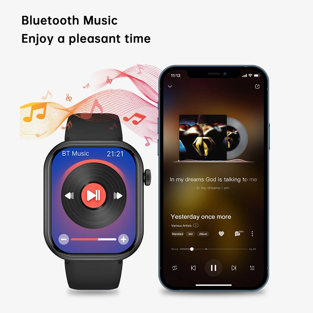 2025 New Smart Watch For Women Full Touch Screen Bluetooth Call Waterproof Sport Fitness Tracker Lady  Watches Smartwatch Men