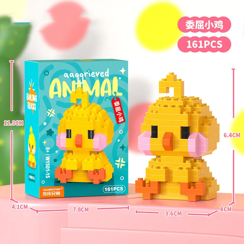 Bloques de Construcción de Micro Partículas de Animales para Adultos Juguete para Niños de 6 a 12 Años Regalo de Cumpleaños para Niño Perro Gato Mini Ladrillos Juguetes para Niñas