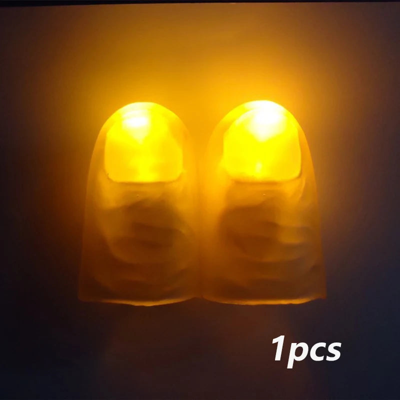 Thumb Finger Light Magic Thumbs Light Toys for Adult Magic Trick Props Led Flashing Fingers Halloween Party Children Toys