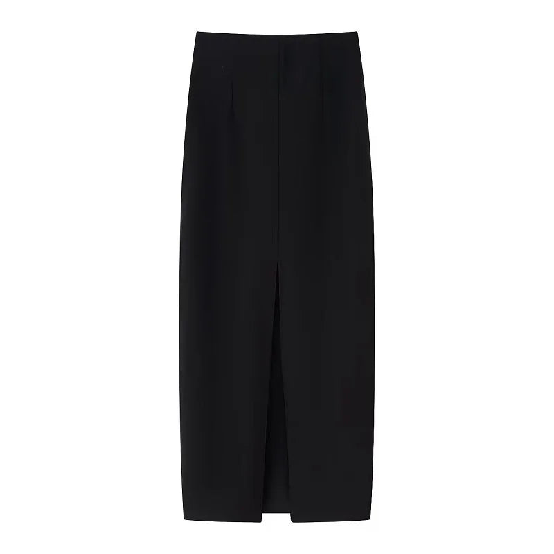 TRAF Sexy Skirt Sets Women's 2 Pieces Spring Summer Short Halter Tops Midi Skirts Fashion Party Evening Elegant Skirt Set Outfit
