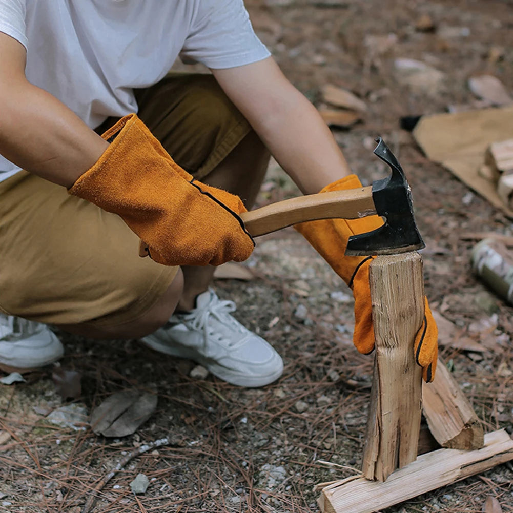 Gants de cuisine résistants à la chaleur, gants de cuisson antidérapants et isolés en cuir de vache pour micro-ondes, accessoires de cuisine