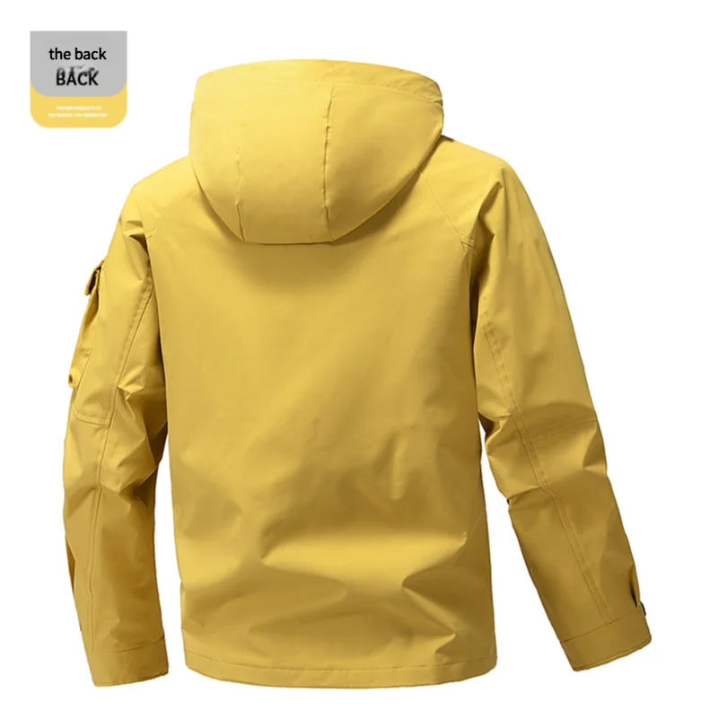 Men's three anti-punching jacket new jacket men's spring and fall fashion tide hooded workwear handsome casual versatile