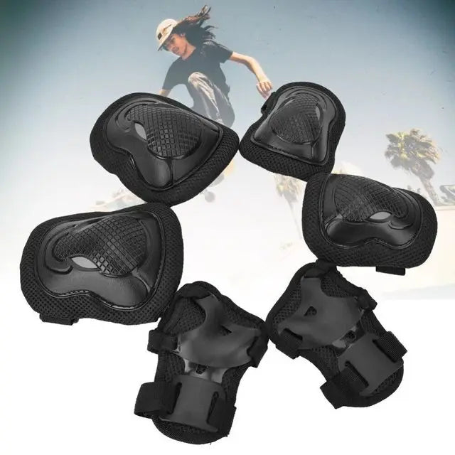 Women Men Elbow Wrist Knee Pads Protective Gear Set Skate Roller Cycling Bike 6pcs set of roller skating ice protection knee pad