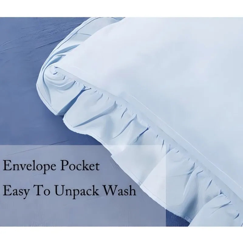 1-pakning med rysjer, uten putekjerne, putetrekk i massivt kubeform, konvoluttlommer, enkel å legge på, 40*40cm/45*45cm