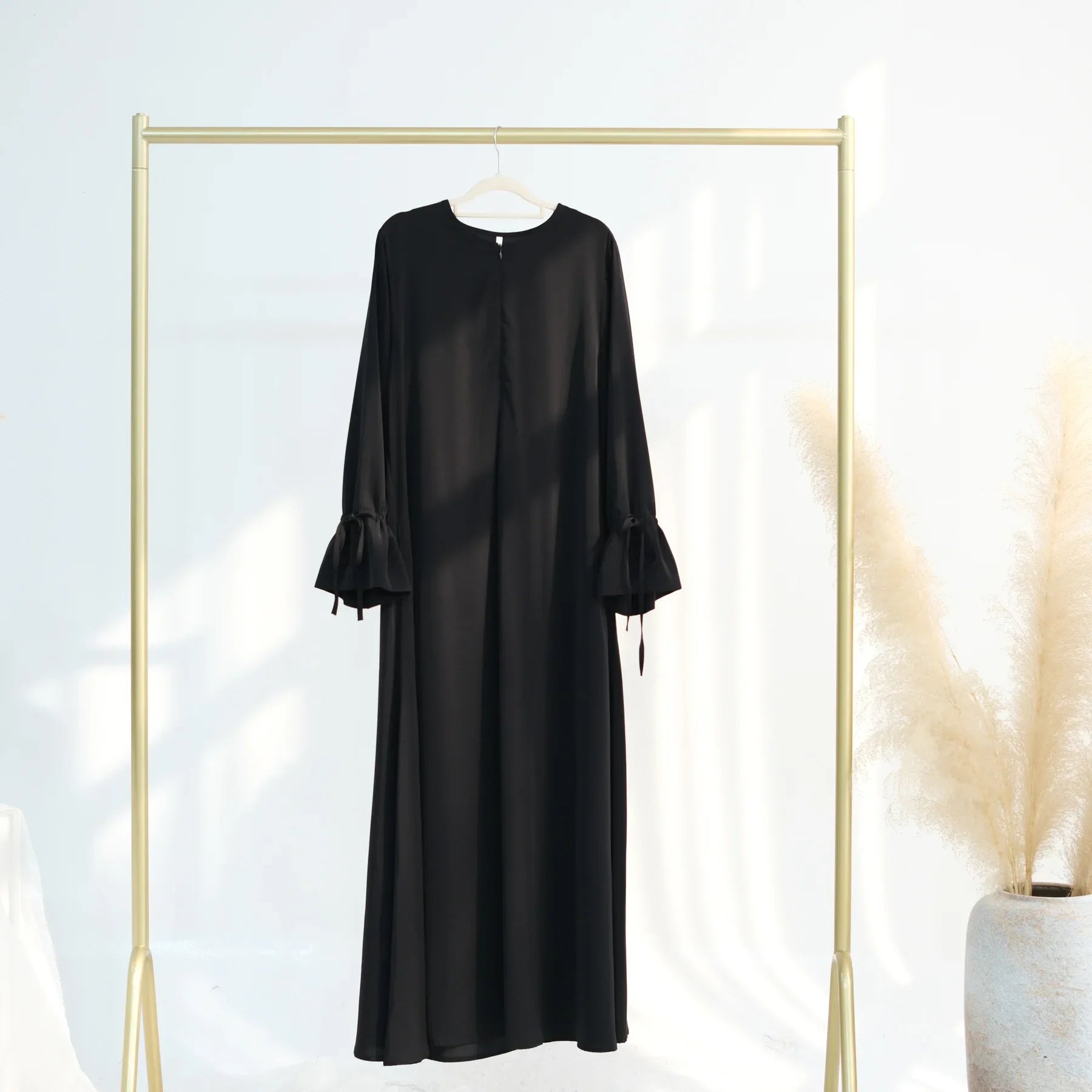 Ramadán Árabe Mujeres Musulmanas Vestido Modesto Elegante Abaya Lisa de Dubái Ropa Islámica para Iglesia Moda Turca Suelta Túnica Lisa