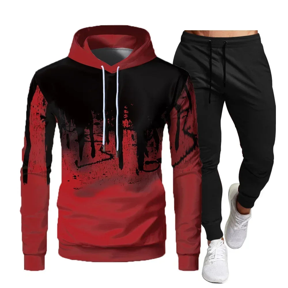 2025 Brand Autumn and Winter Hoodie Suit Men's Fashion Hoodie Brand Pants Casual Jogging Suit Sports Wear Sweatshirt