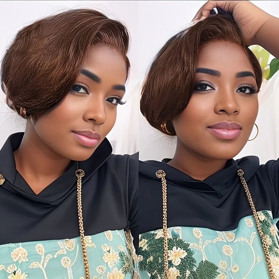 8" Lace Straight Pixie Wig