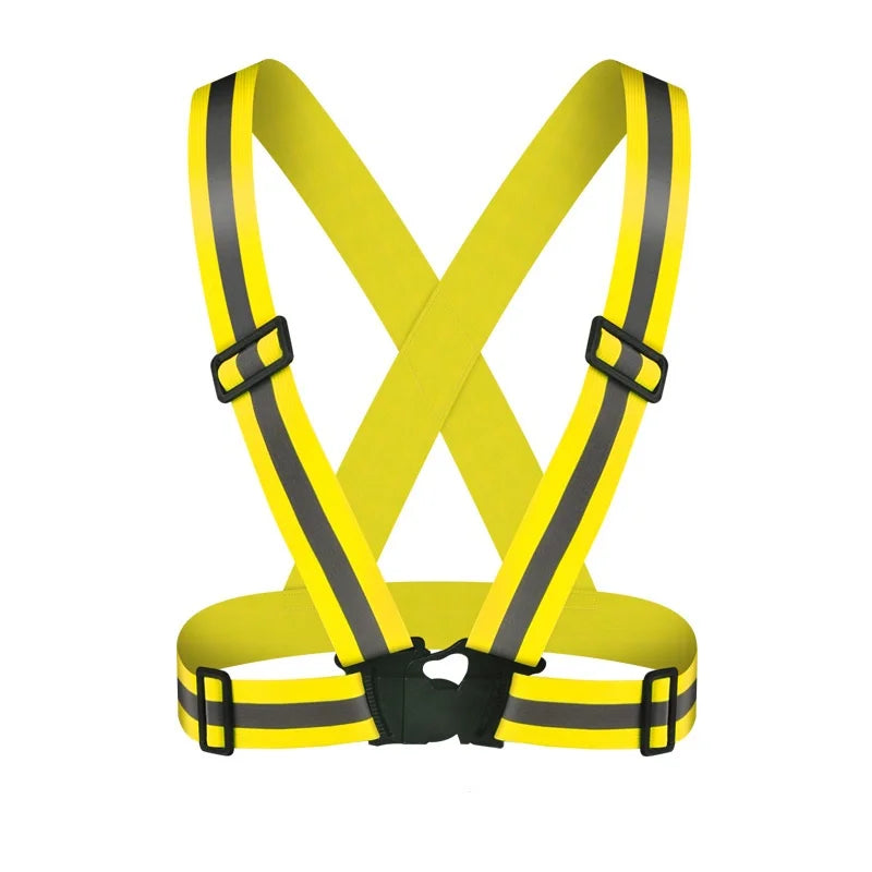 Reflective Traffic Labor Protection Construction Strap Night Running Sports Cycling Reflective Clothing Elastic Vest Fluorescent