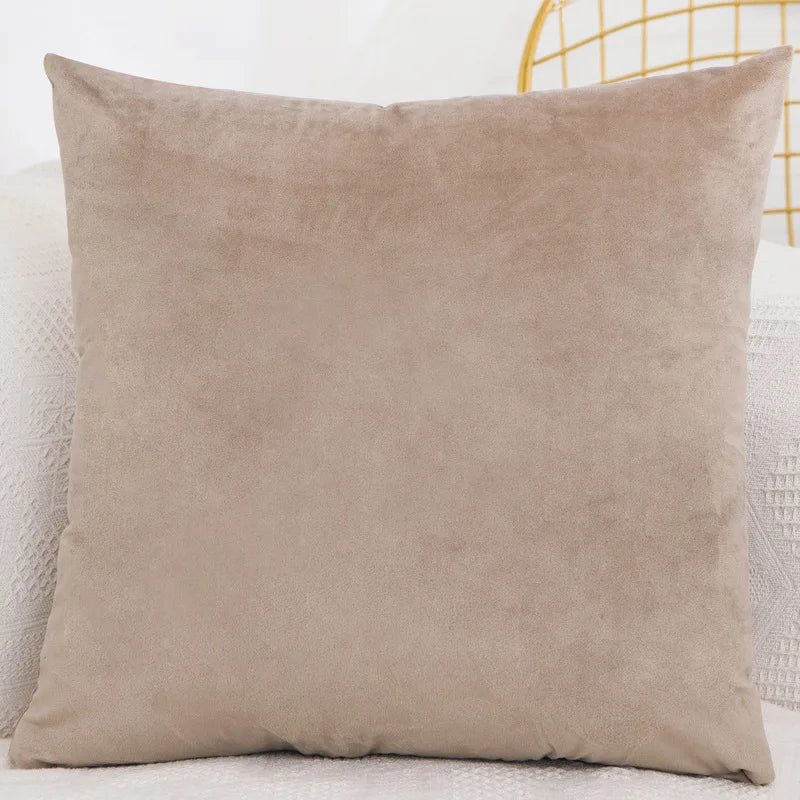 Funda de Almohada Decorativa de Terciopelo para Sofá, Dormitorio, 40x40/45x45/50x50/30x50/55x55/60x60cm, Funda de Cojín Cuadrada