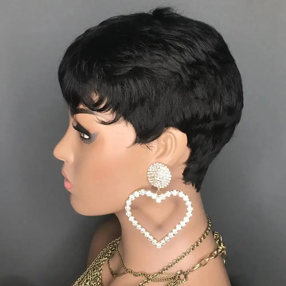 Short Pixie Cut Wigs for Black Women Super Short Hair Wigs Black Pixie Cut Wig Short Hairstyles for Women Synthetic Layered Wigs